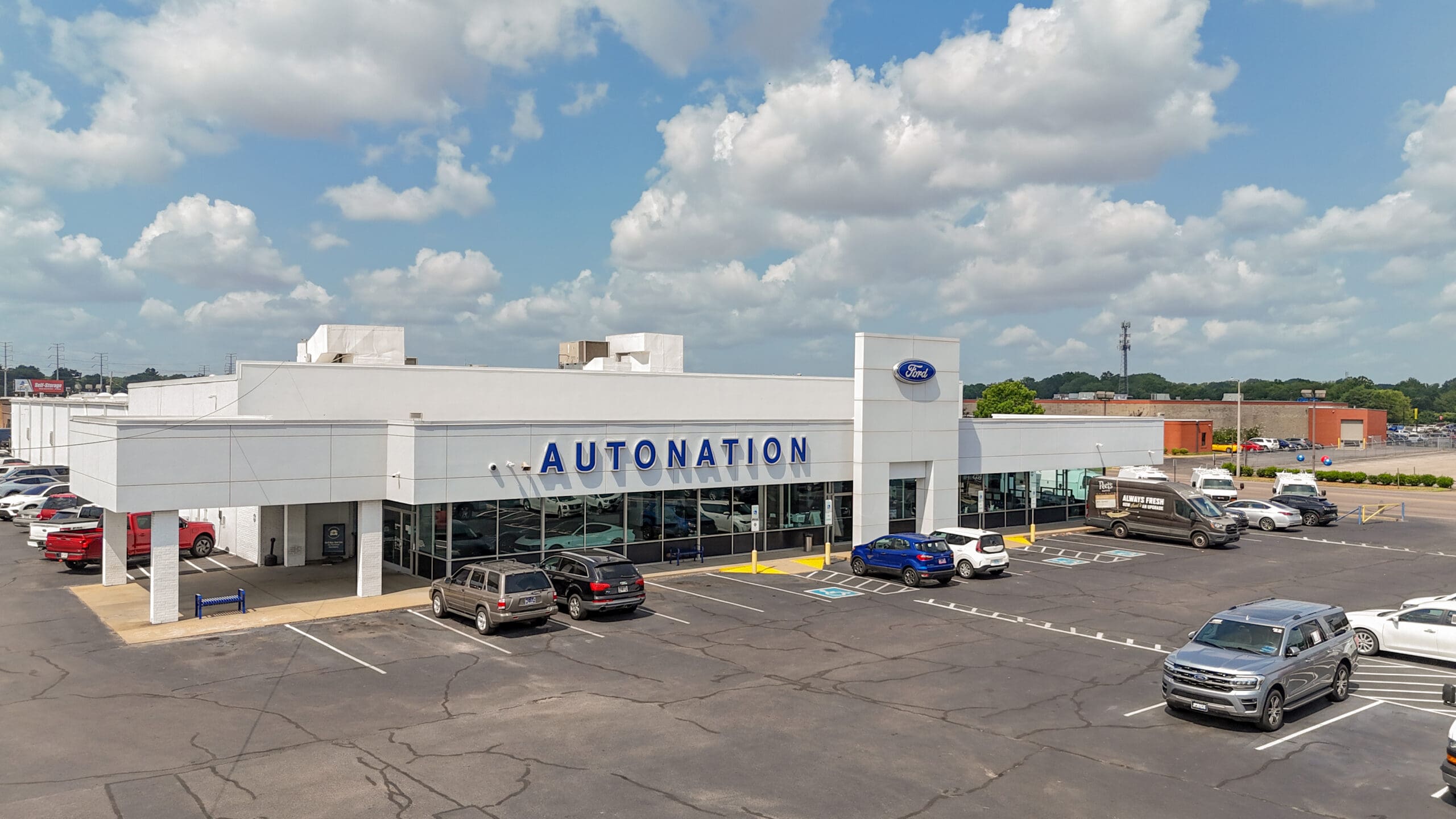 Outside Ford Dealership