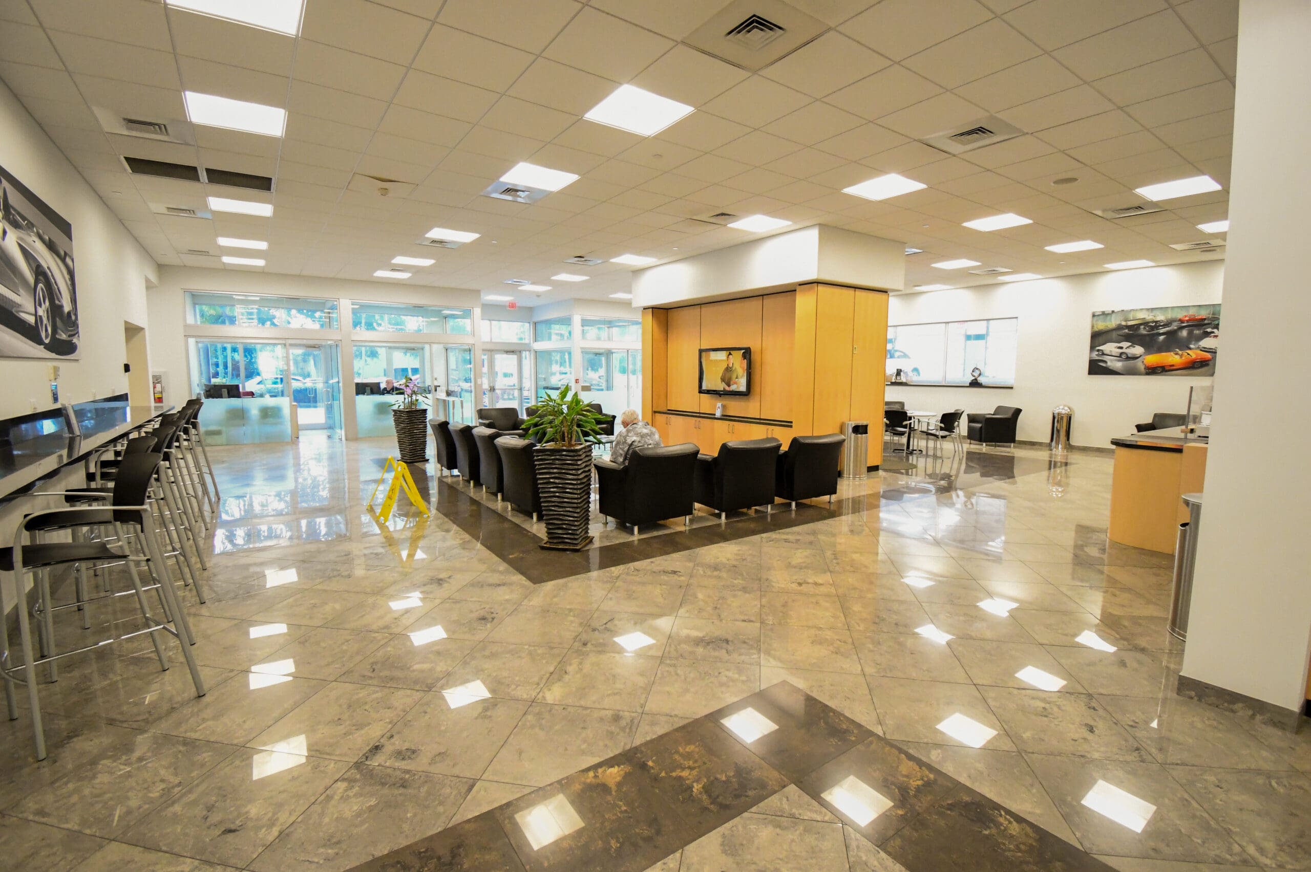 Auto dealership interior